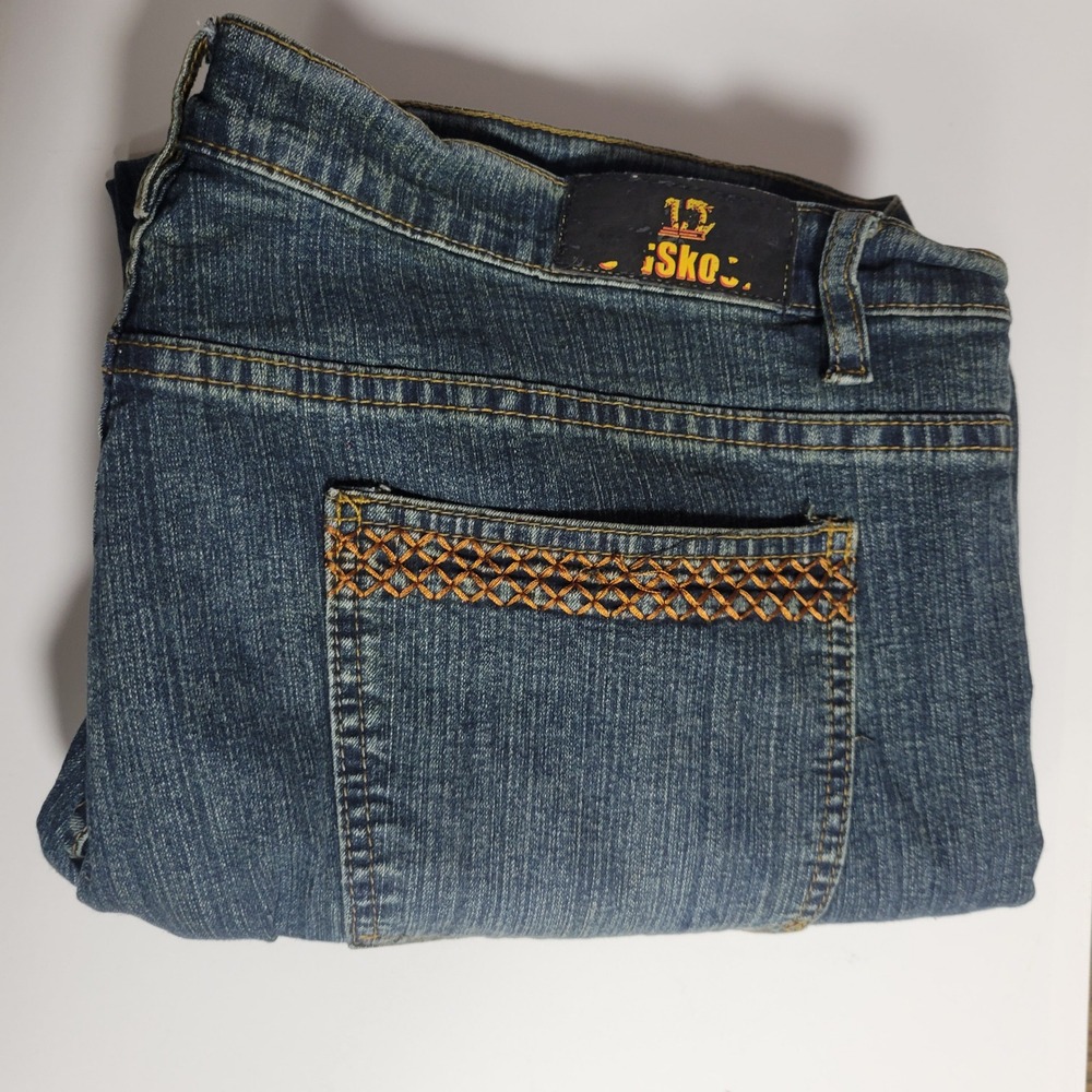 Y2k Old Skool Embroidered Flare Jeans Womens 20 Retro Thrifty‎ Denim Streetwear - Picture 11 of 11